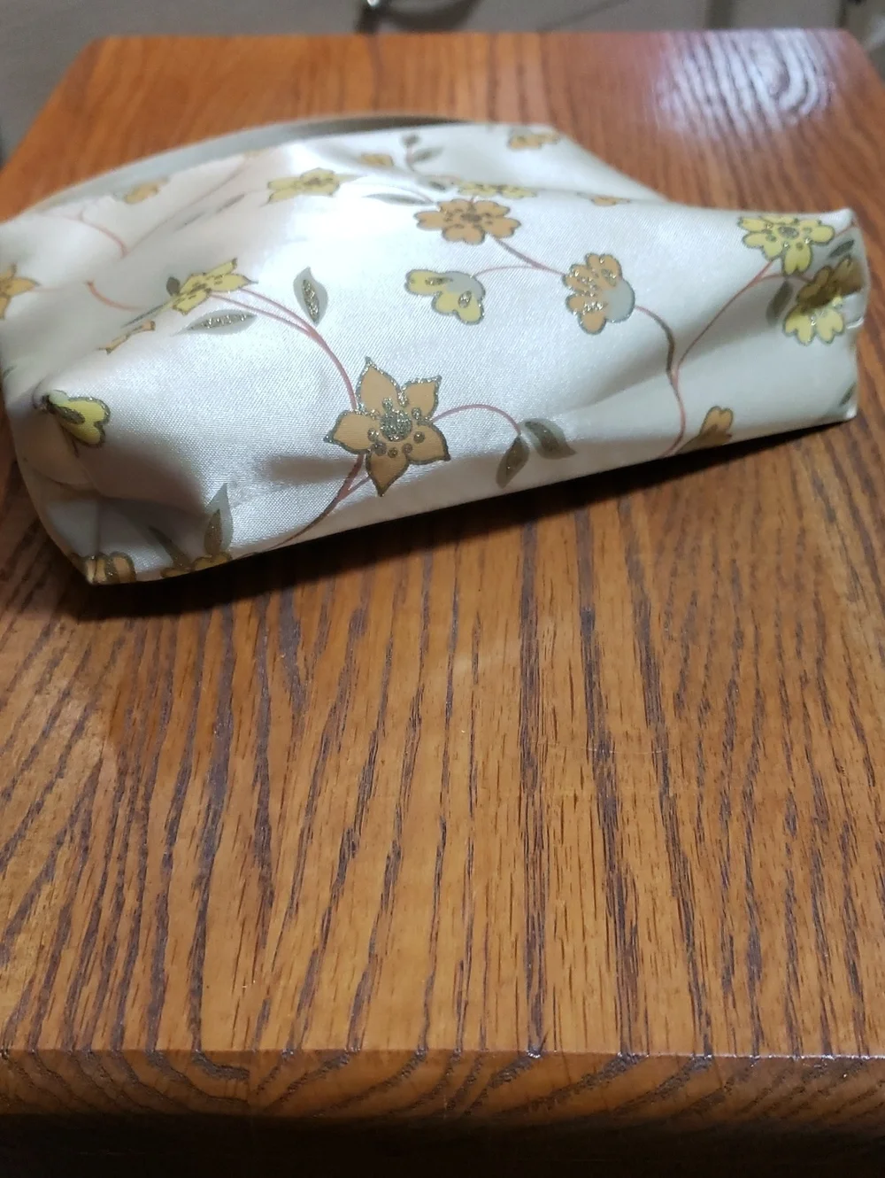 Vintage 2003 Avon Gold Satin Floral Mini Bag • Y2K Evening Purse
